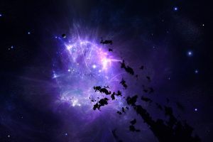 space, Stars, Galaxy, Digital art, Purple
