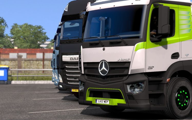 trucks, Mercedes Benz, Euro Truck Simulator 2 HD Wallpaper Desktop Background