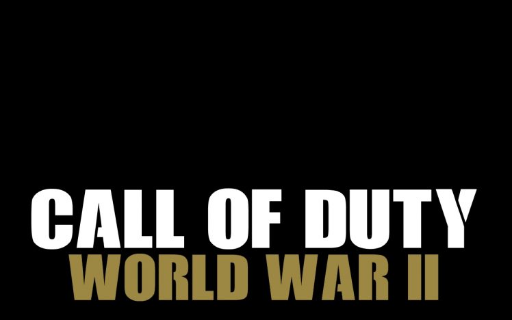 Call of Duty Word War II, COD WW2, Typography, Black background HD Wallpaper Desktop Background