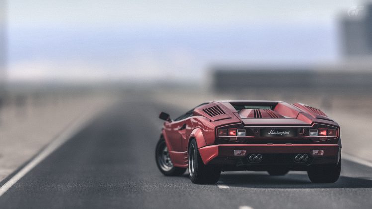 car, Lamborghini, Countach, Road, Red HD Wallpaper Desktop Background