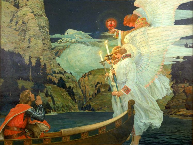 Frederick J. Waugh, Classic art, Classical art, Boat, Angel HD Wallpaper Desktop Background