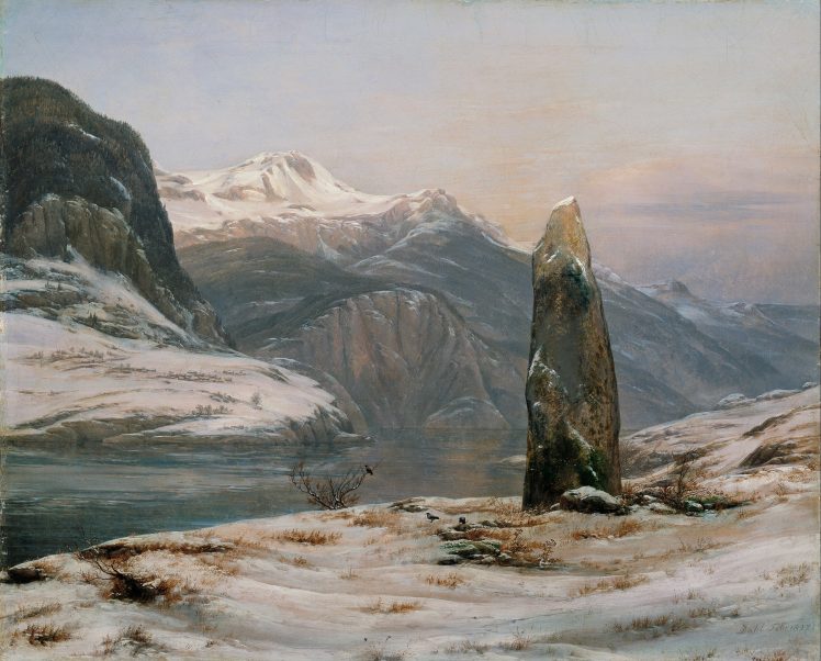 J. C. Dahl, Classic art, Classical art, Johan Christian Dahl, Mountains HD Wallpaper Desktop Background