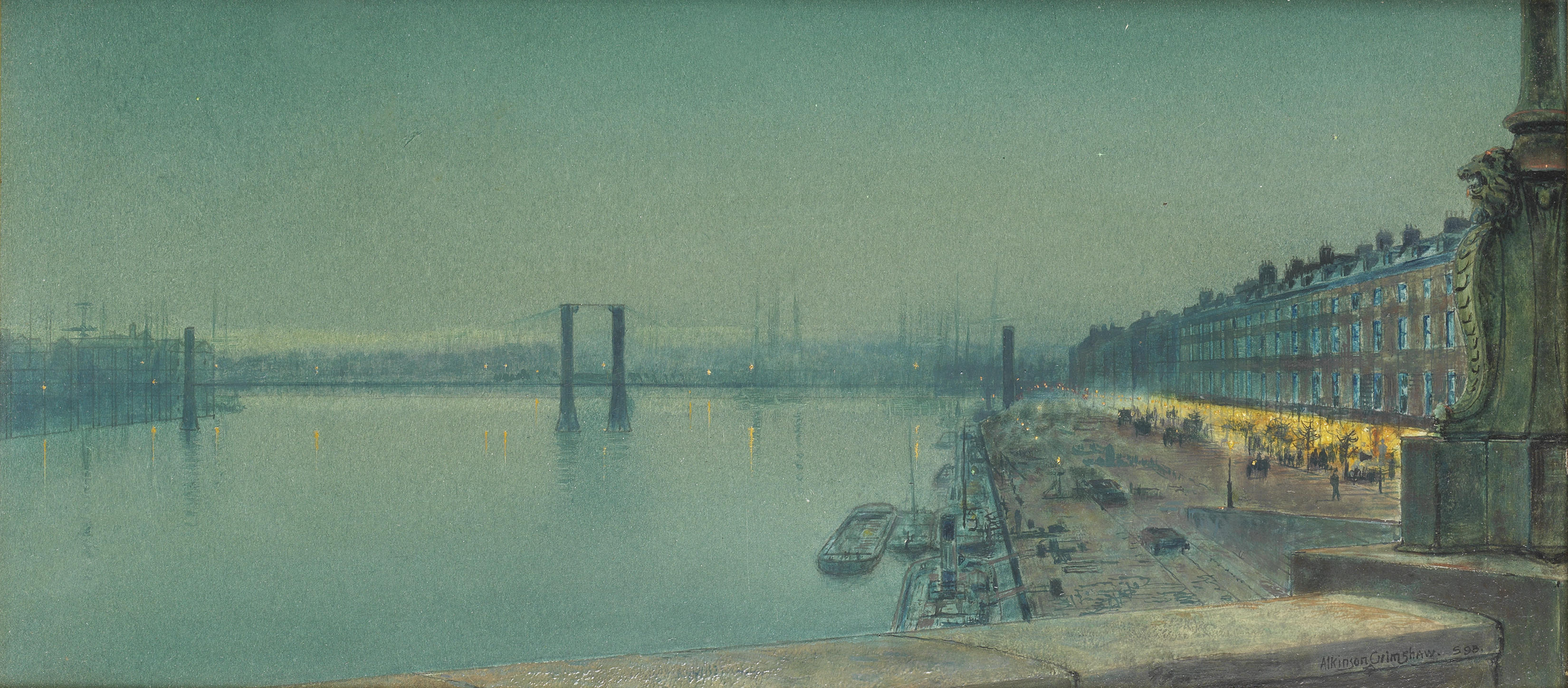 John Atkinson Grimshaw, Classic art, Classical art, Paris, Dock Wallpaper