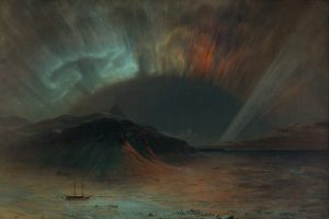 Frederic Church, Classical art, Classic art, Aurora  borealis, Iceberg