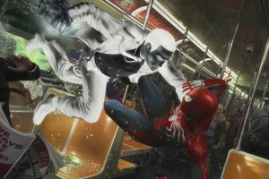 gamers, Video games, PlayStation 4, Spider, Spider Man, Concept art, Train, Metro, Glass