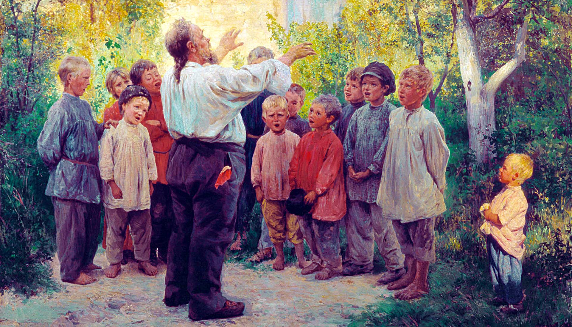 Nikolai Yaroshenko, Children, Classic art Wallpaper