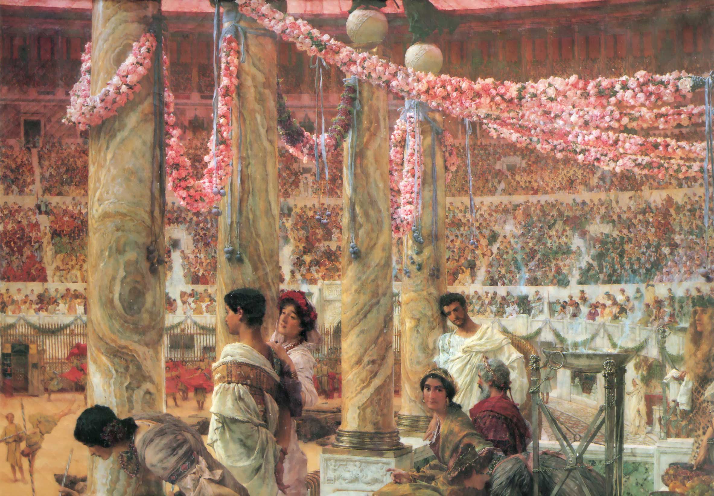 Lawrence Alma Tadema, Classic art, Ancient Rome, Rose Wallpaper