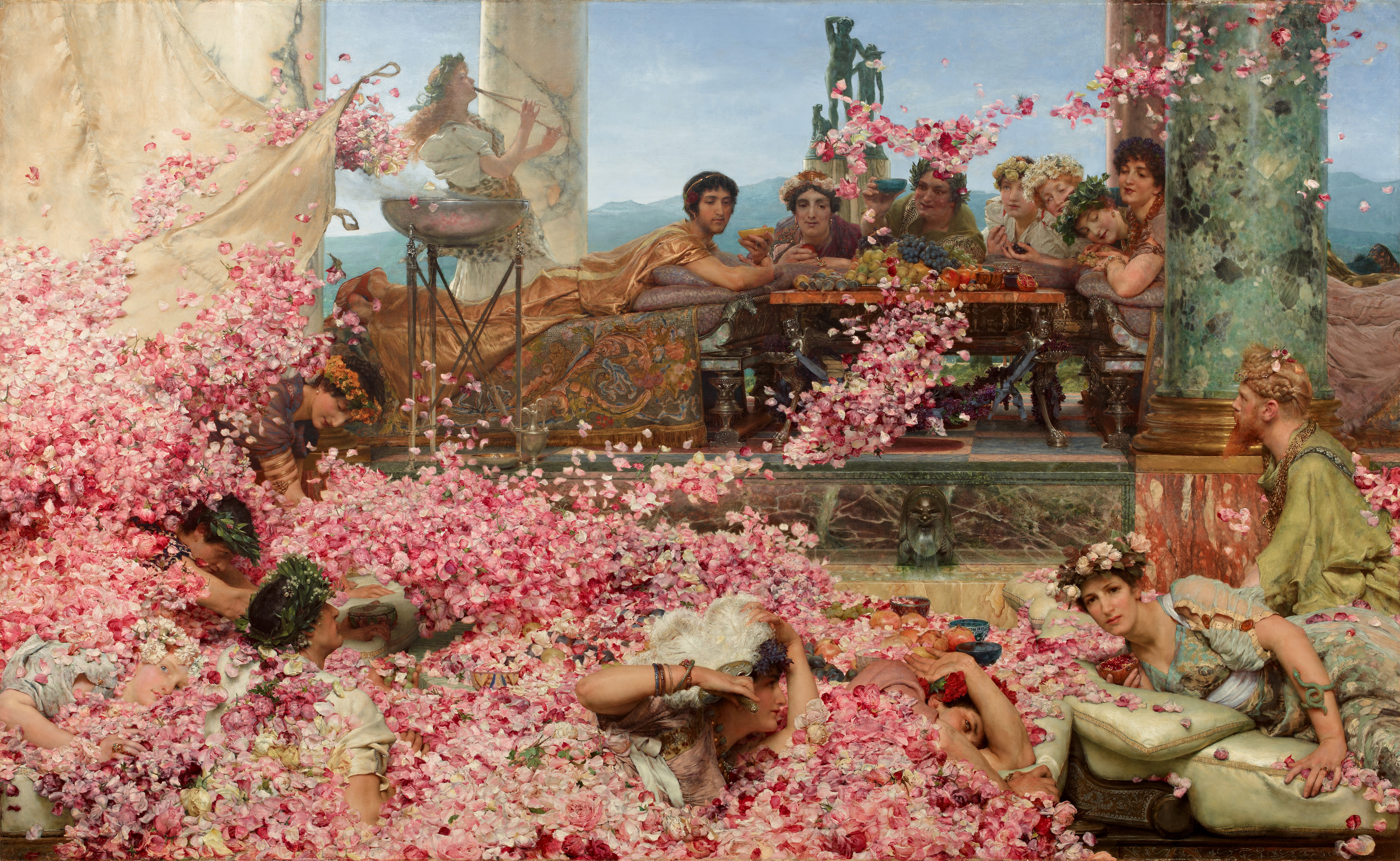 Lawrence Alma Tadema, Classic art, Ancient Rome, Rose Wallpaper