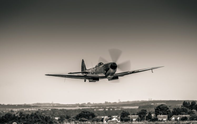 aircraft, Army, World War II, Flying saucers,  Spitfire HF Mk. VIIIc HD Wallpaper Desktop Background