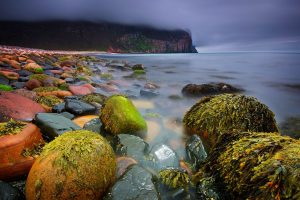 landscape, Stones, Scotland, Beach, Clouds, Island, Cliff, River, Water, Seaweed, Sea, Nature