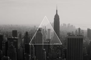 city, Black, Dark, Triangle, Monochrome