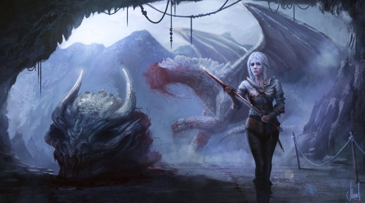 fantasy art, Fantasy girl, The Witcher 3: Wild Hunt, The Witcher HD Wallpaper Desktop Background