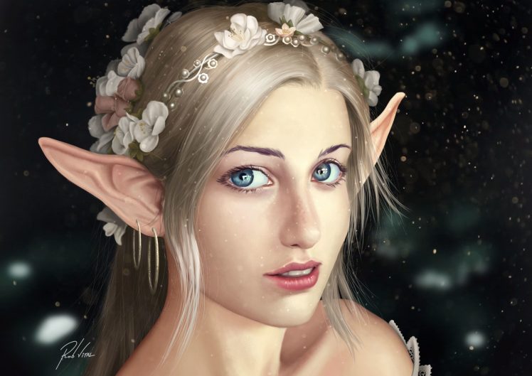elves, Fantasy girl, Fantasy art HD Wallpaper Desktop Background
