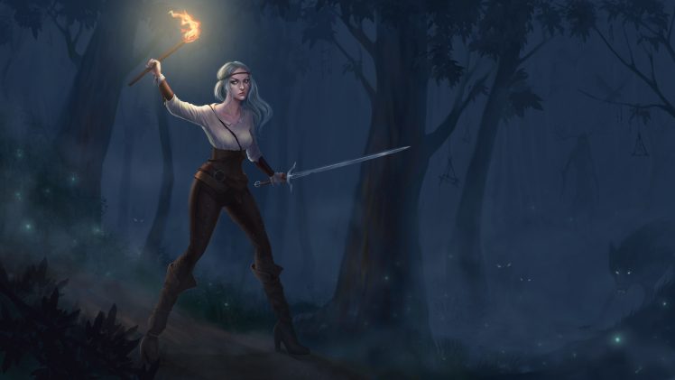 Cirilla Fiona Elen Riannon, The Witcher 3: Wild Hunt, Artwork, Fantasy art, Fantasy girl, The Witcher, Fan art HD Wallpaper Desktop Background