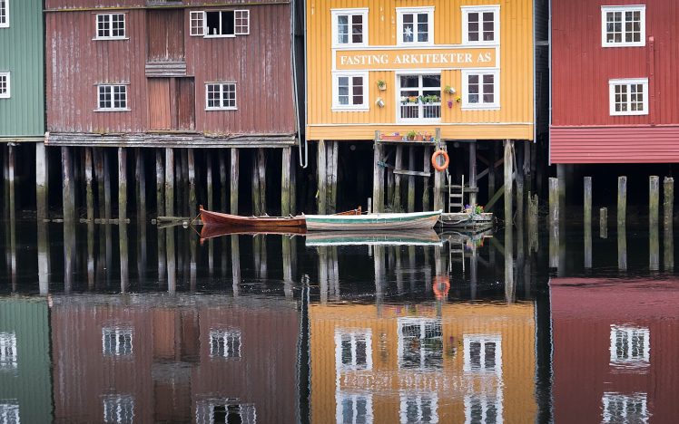 Trondheim, Norway, Reflection HD Wallpaper Desktop Background