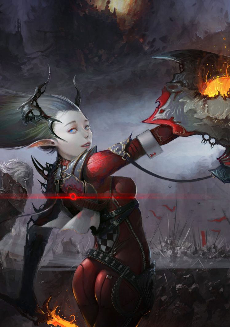 magic, Fantasy art, Sword, Demon HD Wallpaper Desktop Background