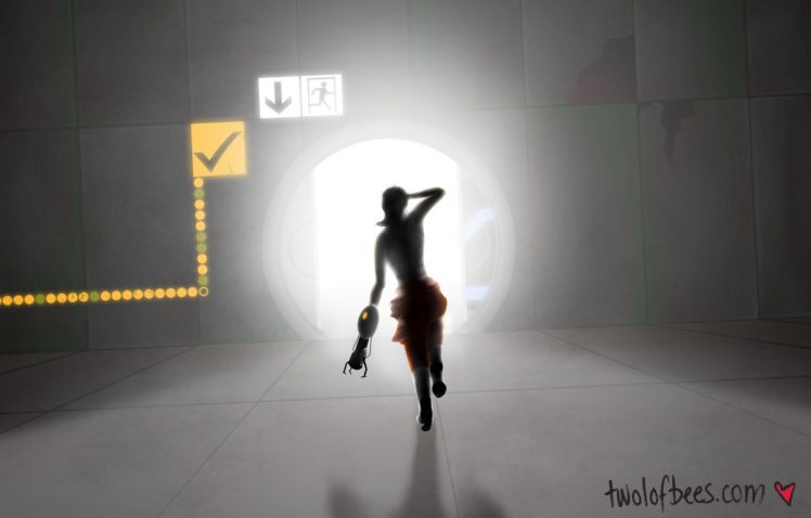 Chell, Portal (game), Portal 2, Portal Gun HD Wallpaper Desktop Background
