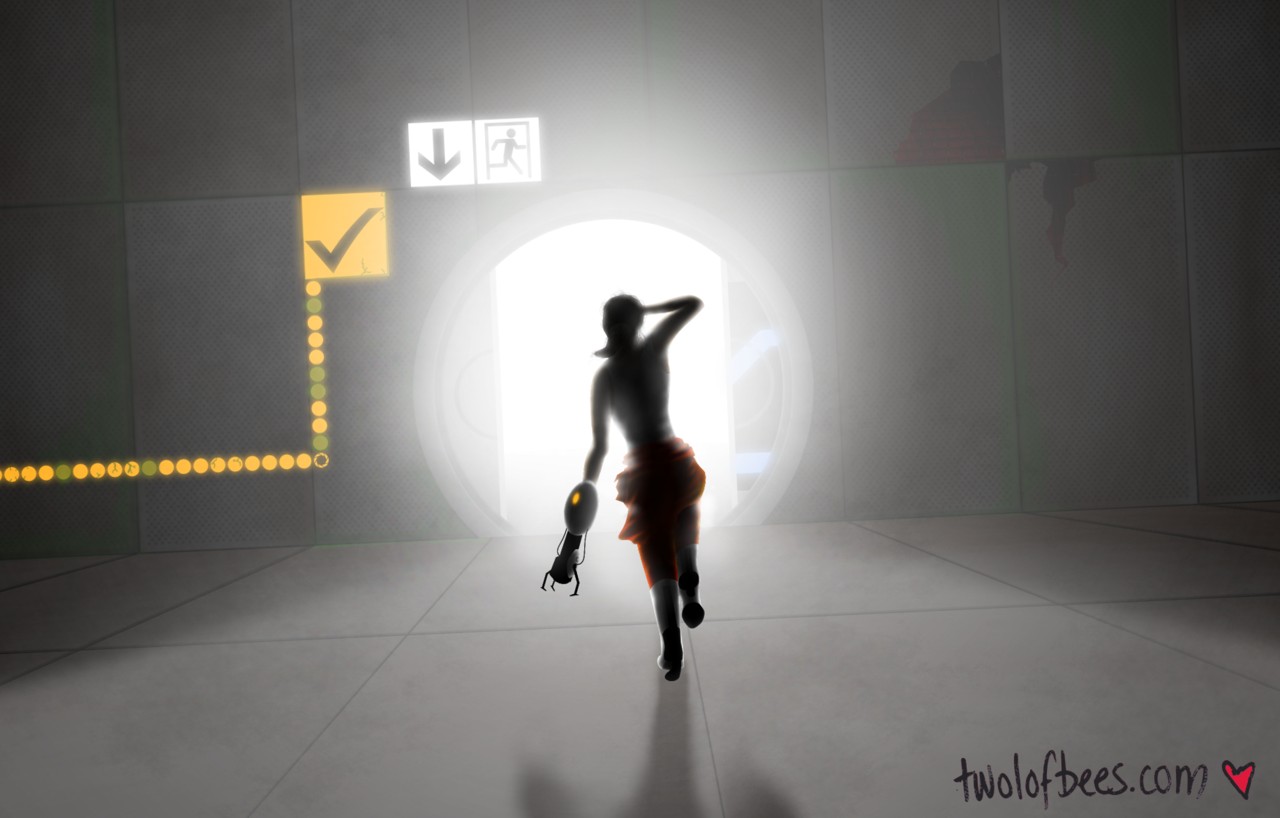 Chell, Portal (game), Portal 2, Portal Gun Wallpaper