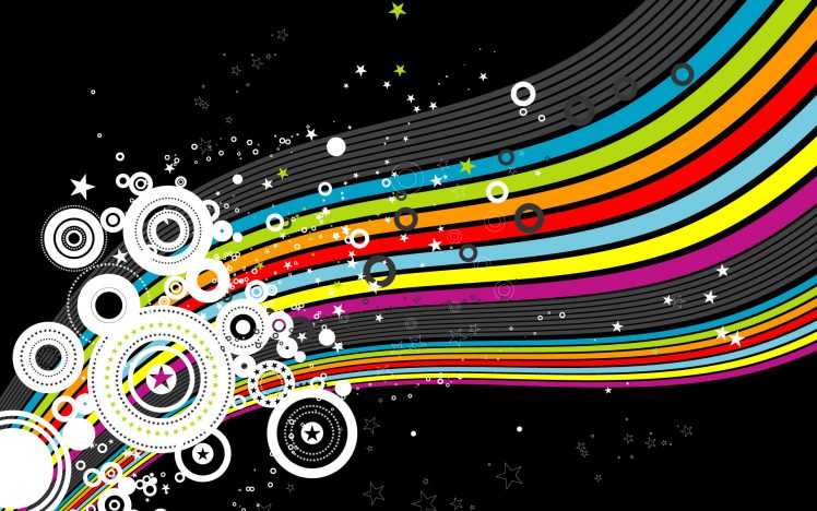 rainbows, Colorful, Drawing HD Wallpaper Desktop Background