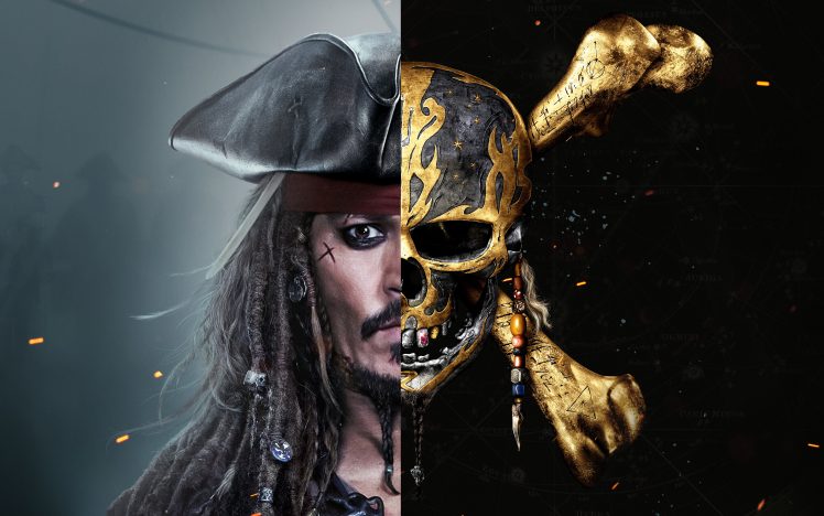 Jack Sparrow, Pirates, Pirates of the Caribbean, Skull, Pirates of the Caribbean: Dead Men Tell No Tales HD Wallpaper Desktop Background