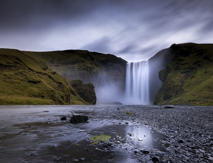 waterfall, Water, Iceland HD Wallpaper Desktop Background