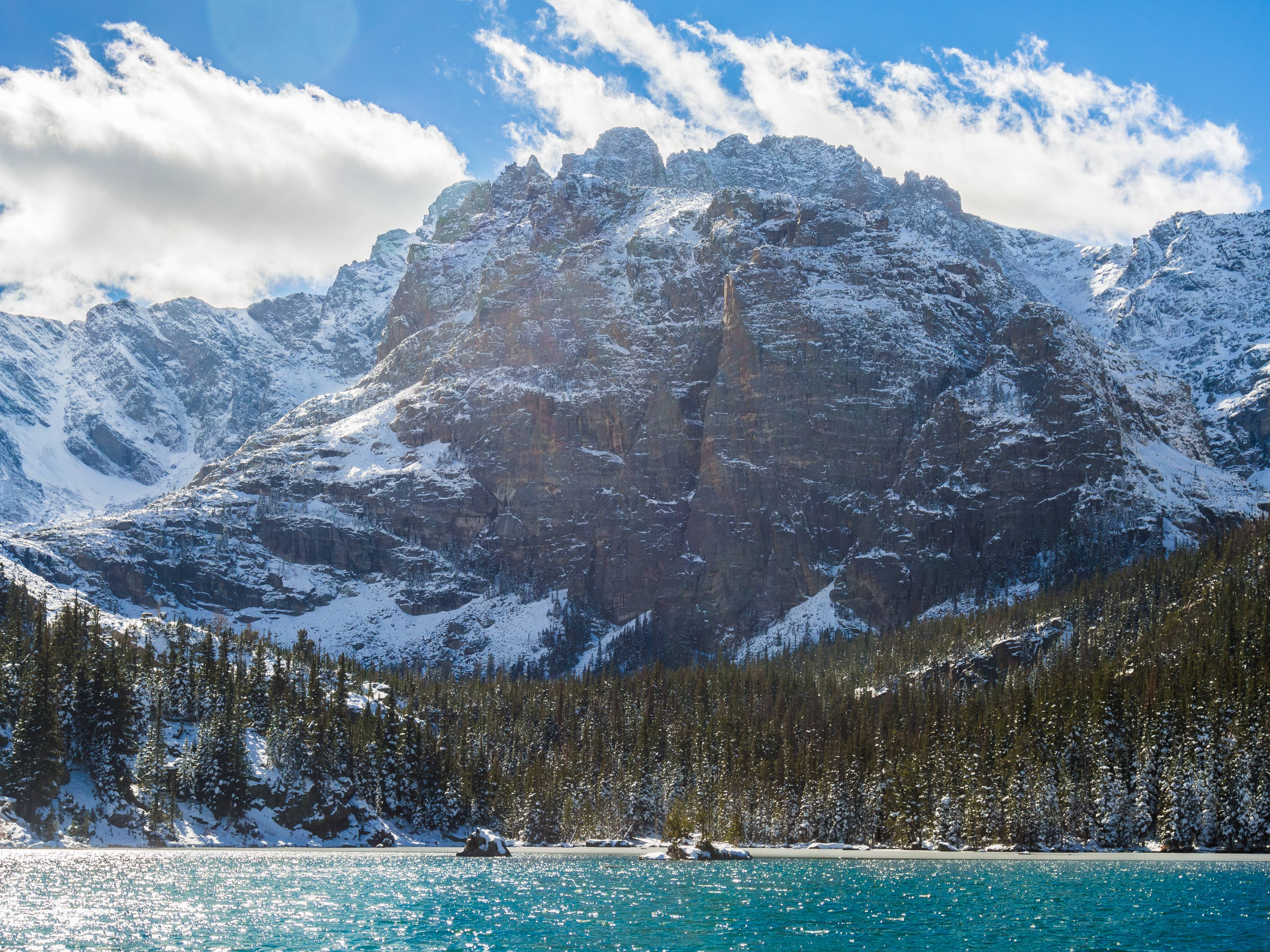 mountains, Water Wallpaper