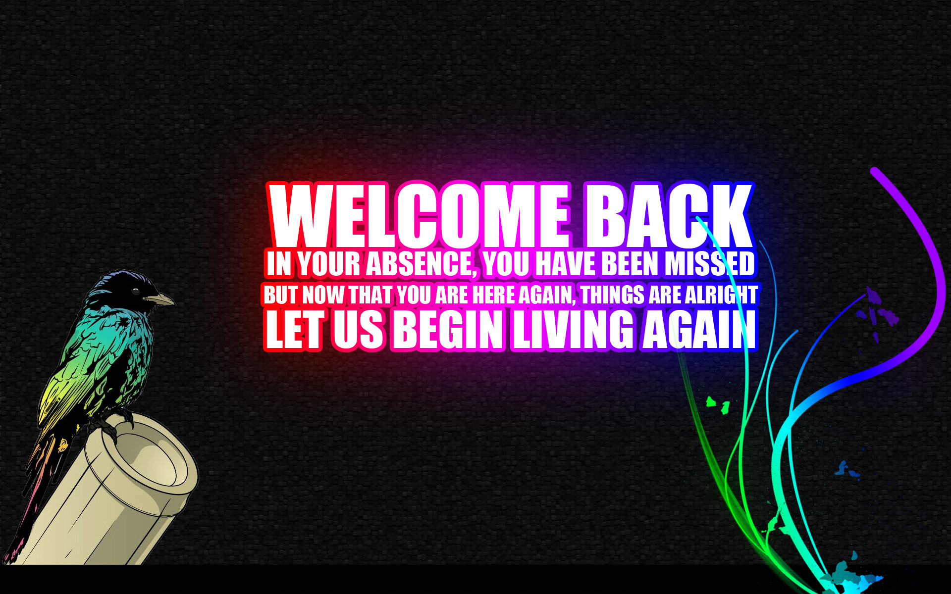 text, Welcome home Wallpaper
