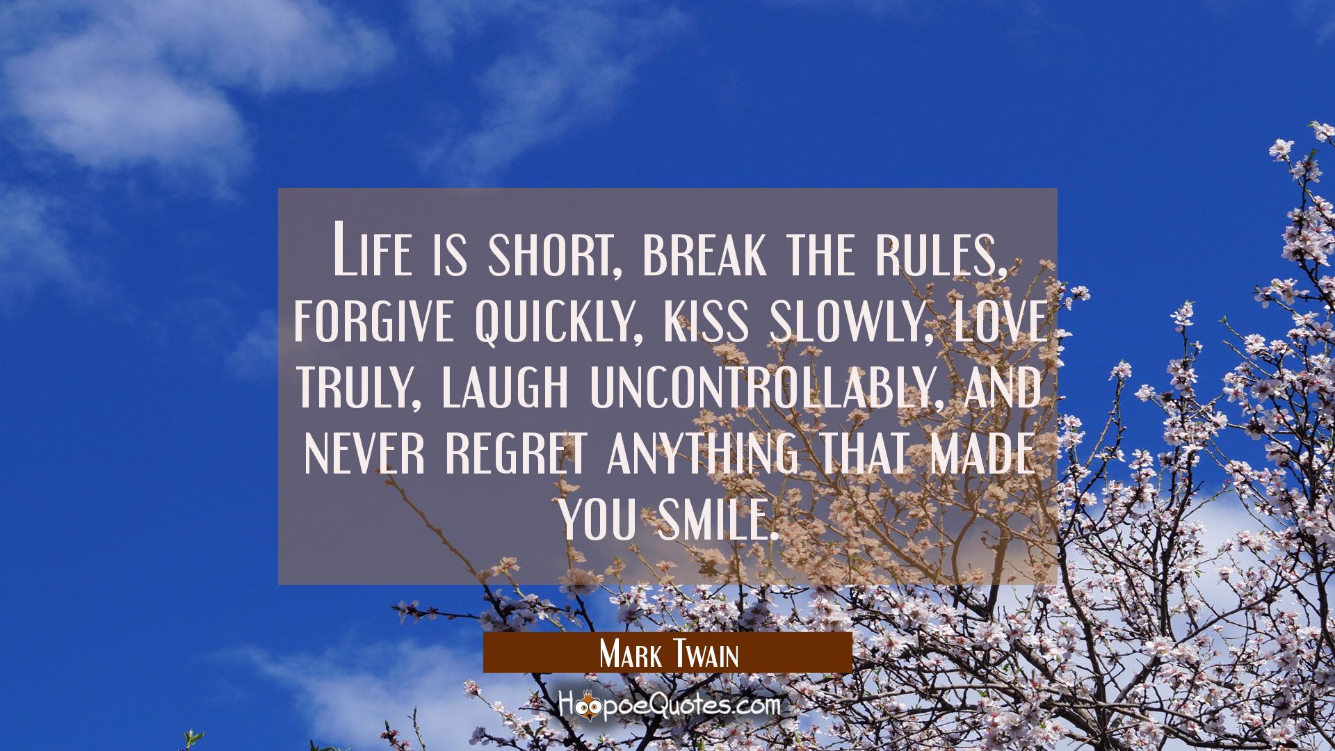 Mark Twain, Quote, Life, Inspirational, Sky Wallpaper
