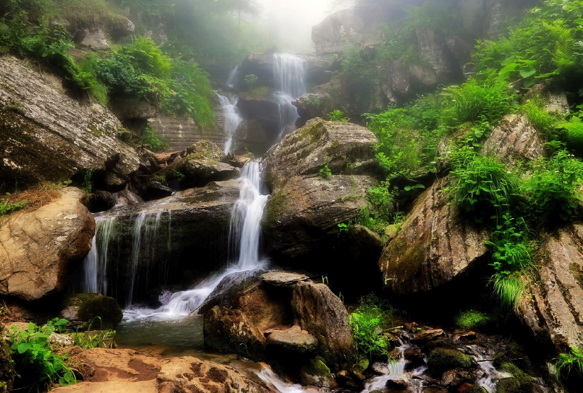 waterfall, Nature, Landscape, Mountains Wallpapers HD / Desktop and