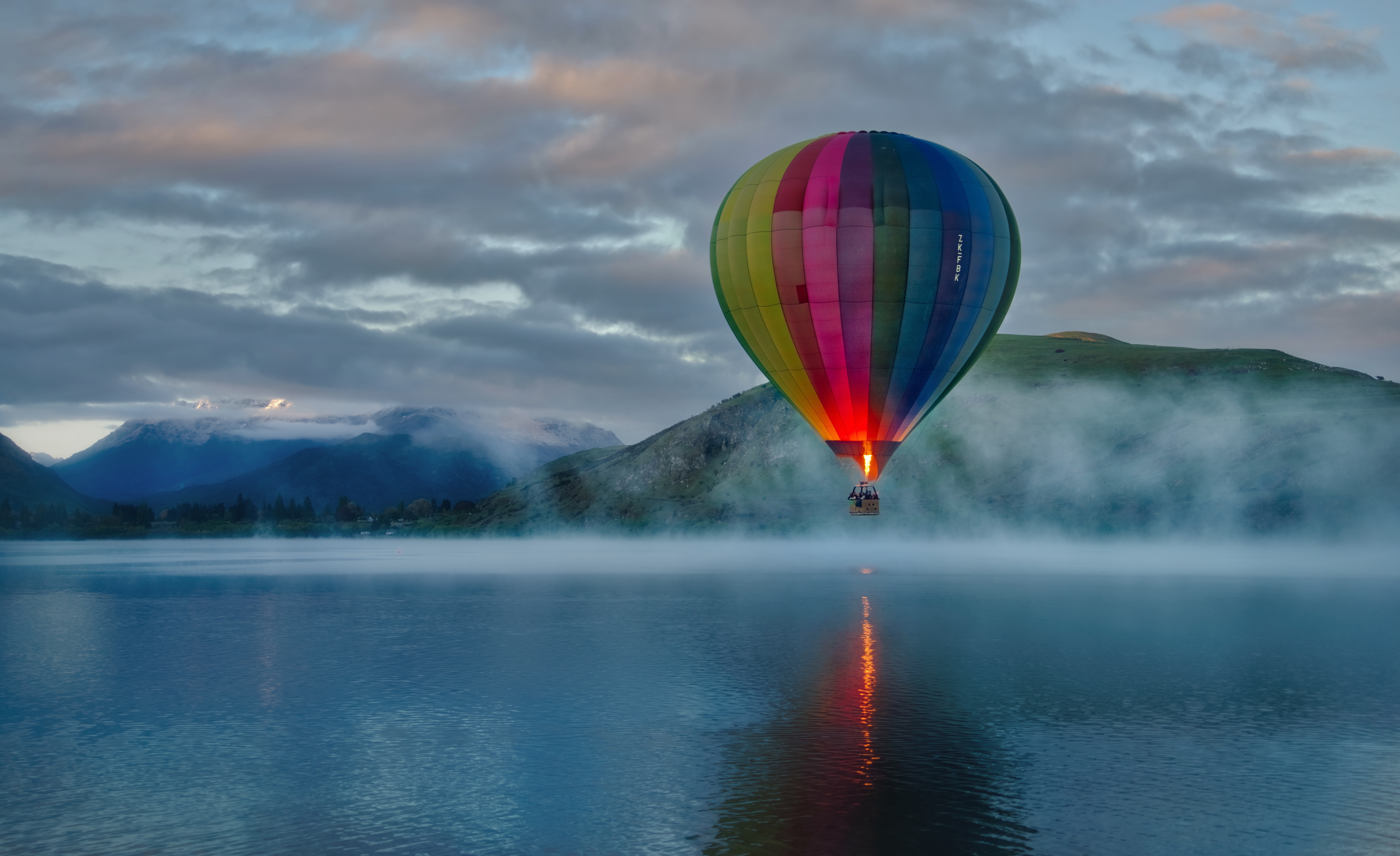 mist, Hot air balloons, Landscape, Colorful Wallpaper