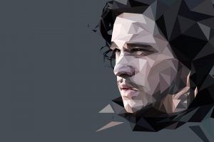 Jon Snow, Game of Thrones, Abstract, Tv series, Vector graphics, Low poly