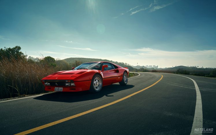 red, Car, Road, Ferrari, Sky, 288 GTO HD Wallpaper Desktop Background