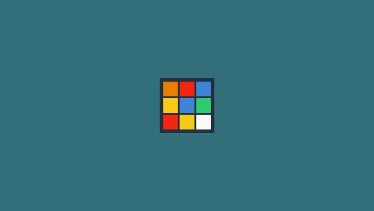 minimalism, Rubik&039;s Cube, Cube, Blue background HD Wallpaper Desktop Background