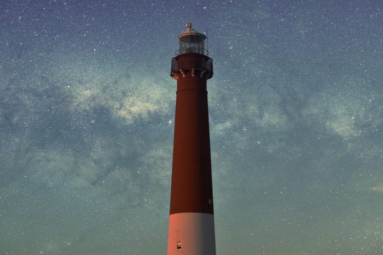 stars, Starry night, Lighthouse HD Wallpaper Desktop Background