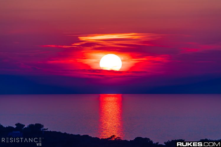 sunset, Beach, Horizon, Rukes.com, Photography HD Wallpaper Desktop Background