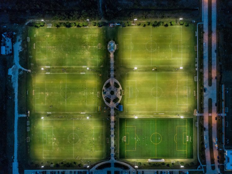 Soccer Field, Soccer, Top view, Photography HD Wallpaper Desktop Background