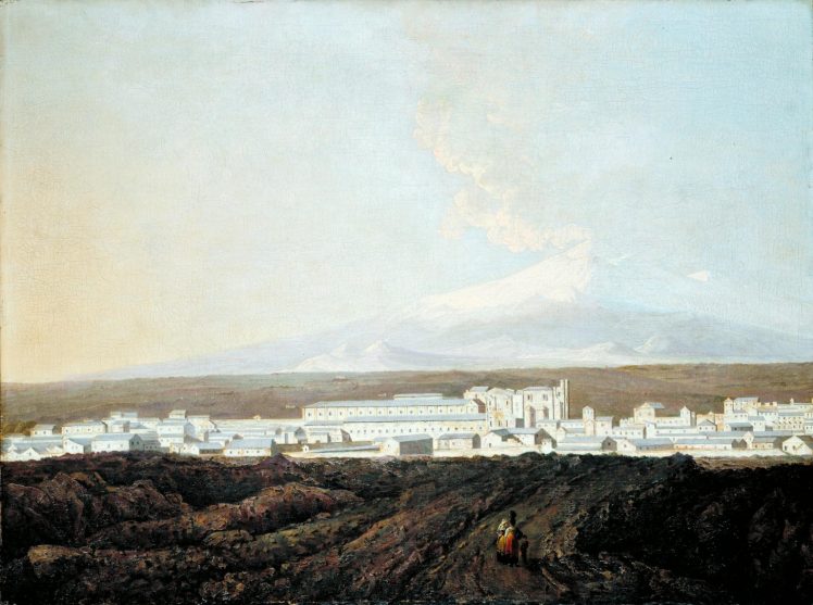 A View Of Catania With Mount Etna In The Distance C.1775 By Joseph Wright Of Derby 1734 1797 HD Wallpaper Desktop Background