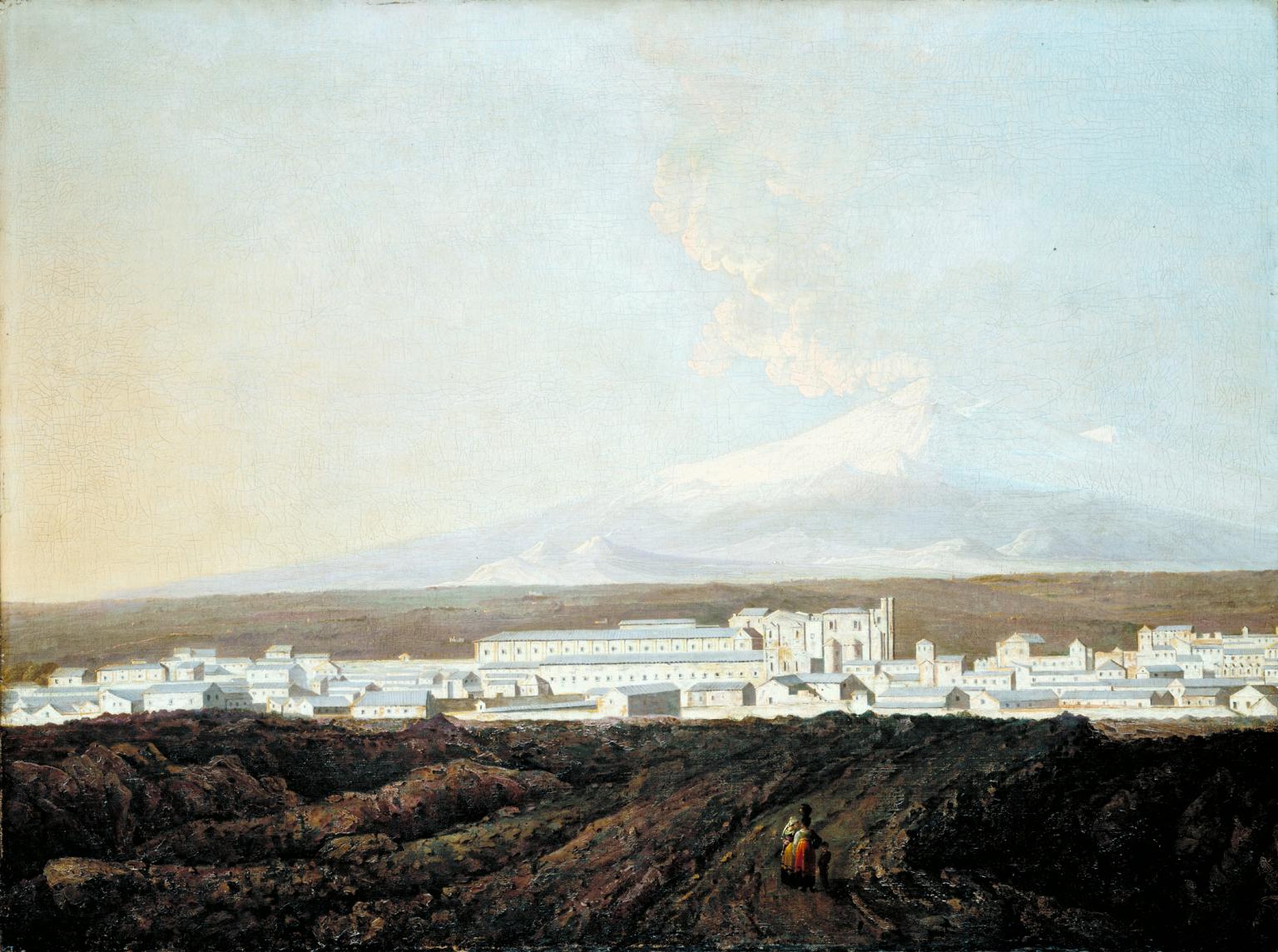 A View Of Catania With Mount Etna In The Distance C.1775 By Joseph Wright Of Derby 1734 1797 Wallpaper