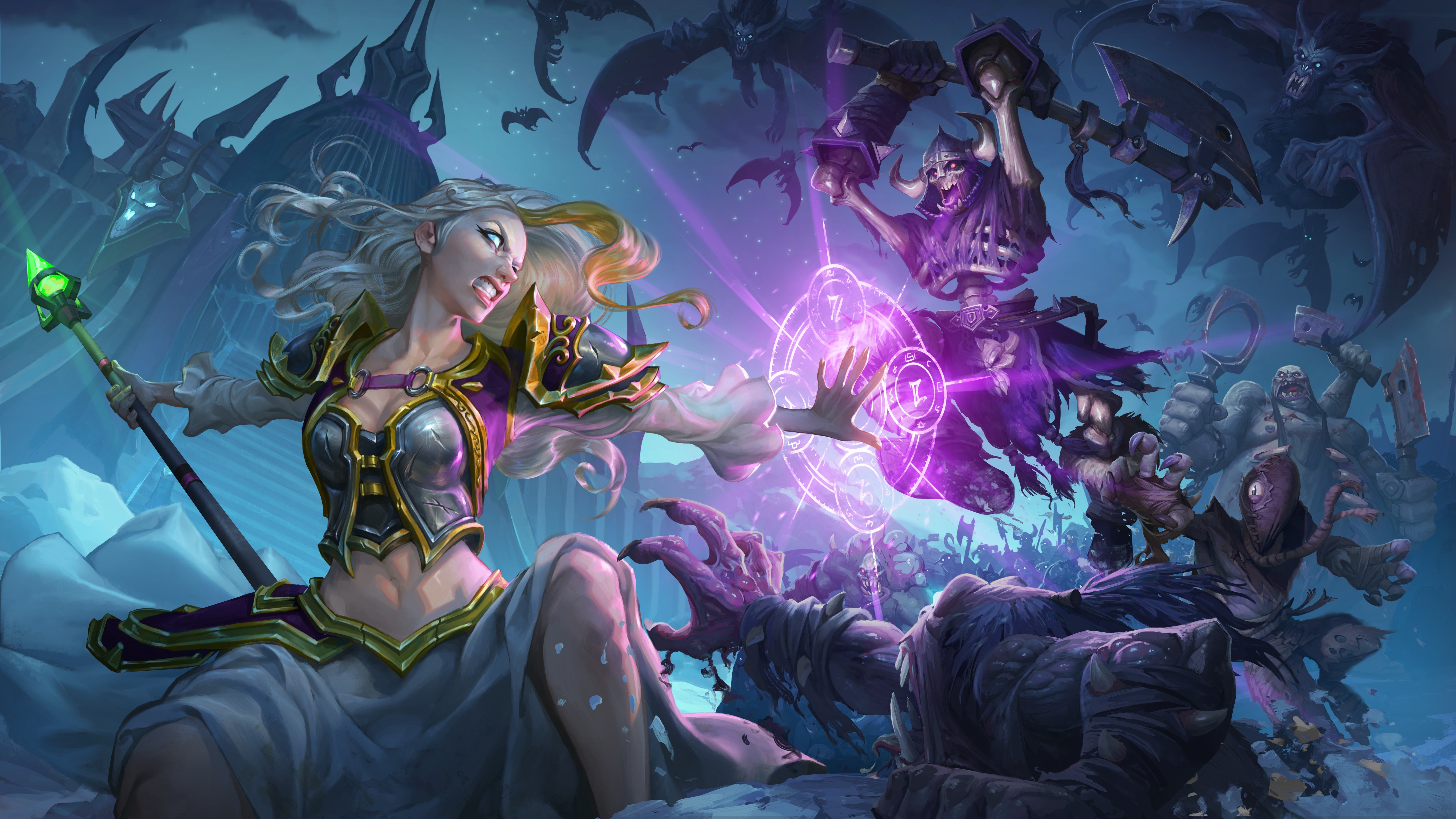 Jaina Proudmoore, Hearthstone: Heroes of Warcraft, Knights of the frozen throne, Video games, Magic, Blizzard Entertainment Wallpaper