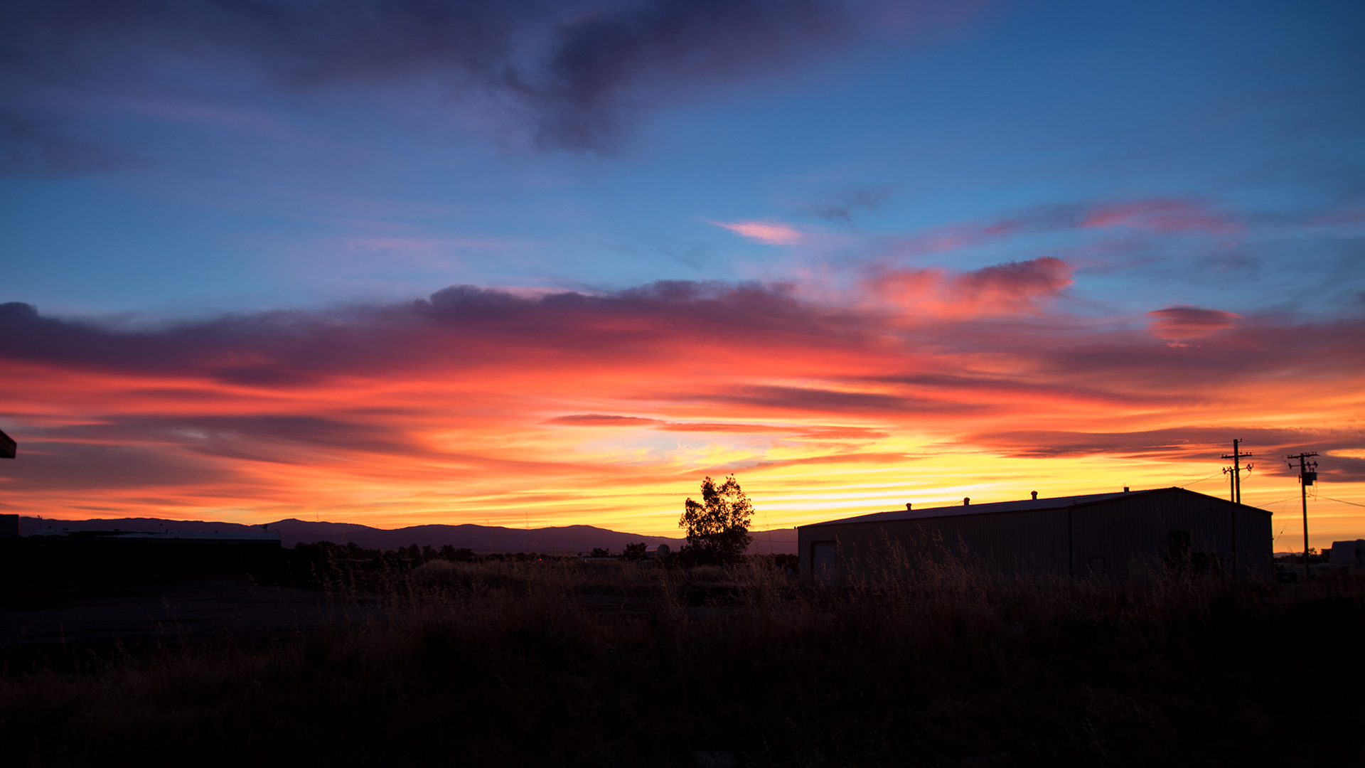 sunset, Orange Wallpaper