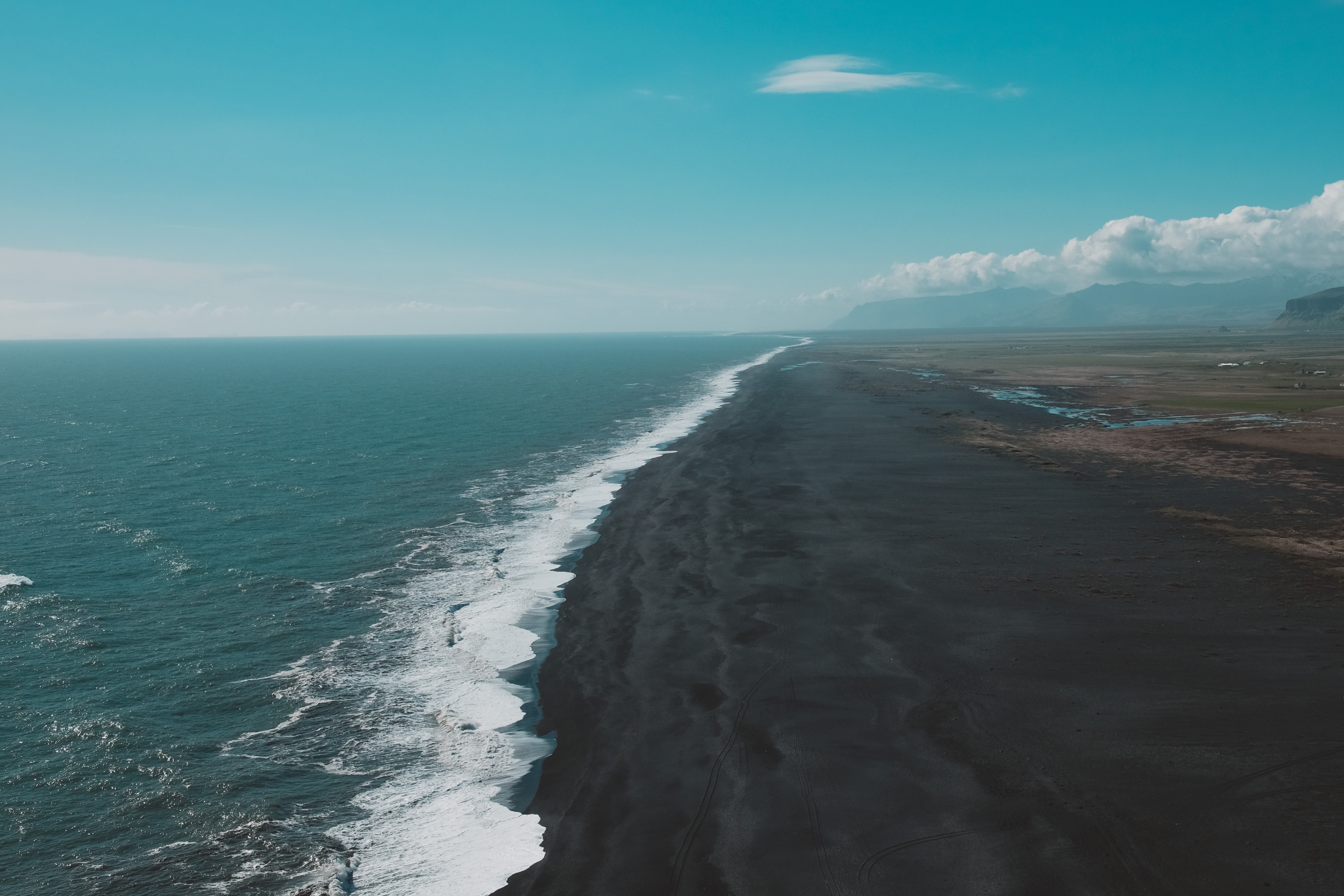 nature, Water, Beach, Iceland, Black sand Wallpaper