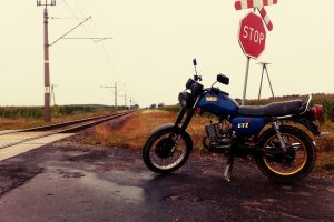 motorcycle, Rain, MZ, ETZ, Youngtimer, Railway