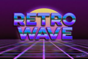 New Retro Wave, Synthwave, 1980s, Typography, Neon, Photoshop