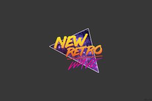 New Retro Wave, Synthwave, Typography, Photoshop, Neon, 1980s