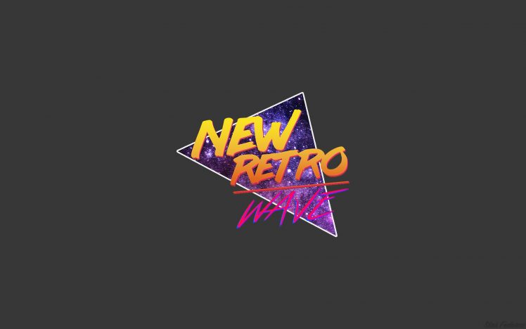 New Retro Wave, Synthwave, Typography, Photoshop, Neon, 1980s HD Wallpaper Desktop Background