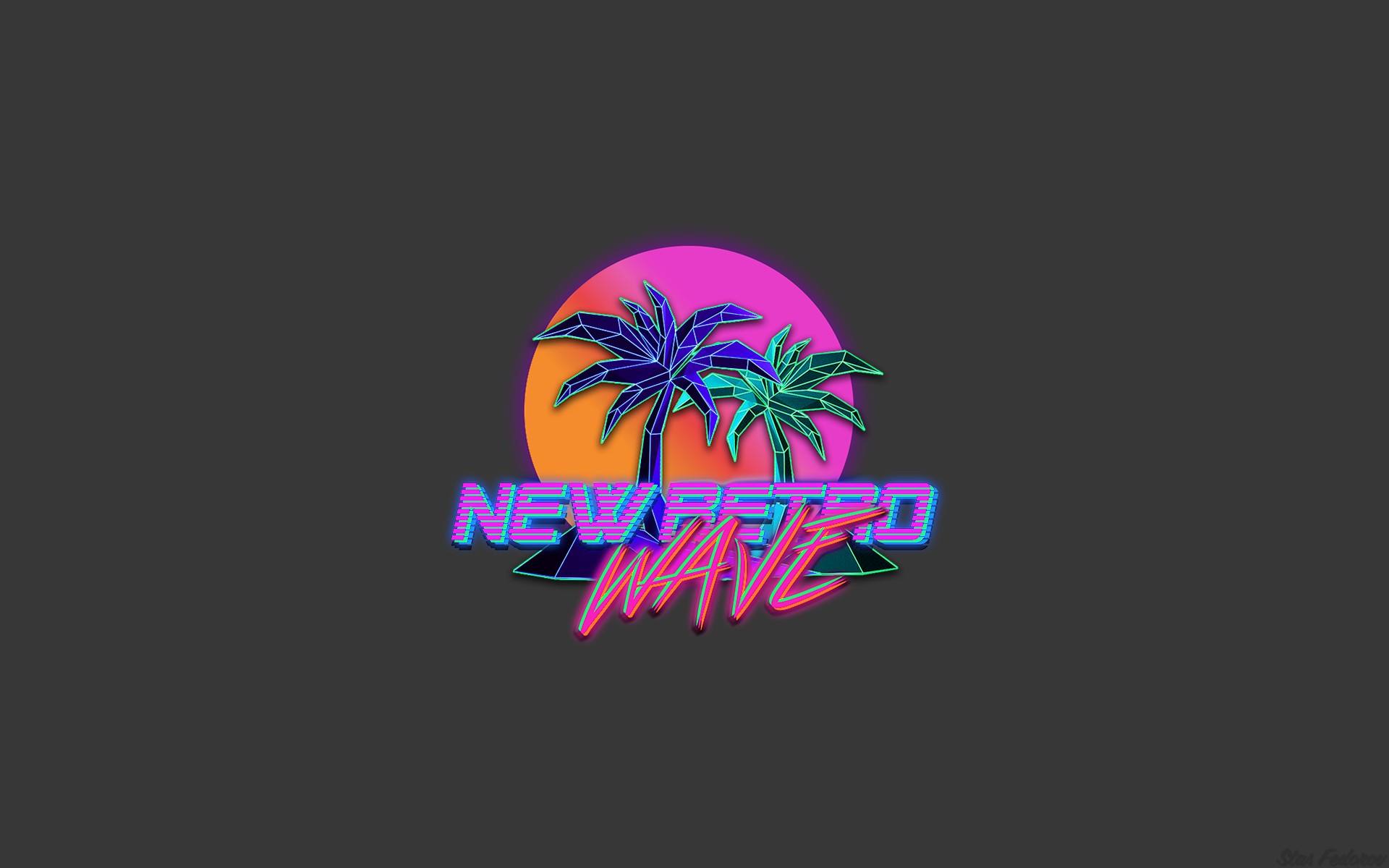New Retro Wave, Typography, Photoshop, Synthwave, 1980s, Neon Wallpaper