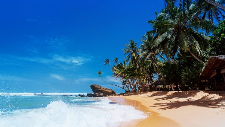 beach, Sand, Sea, Clear sky, Nature HD Wallpaper Desktop Background