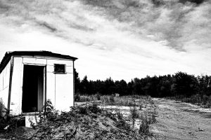 desolate, Abandoned, Cabin, Monochrome