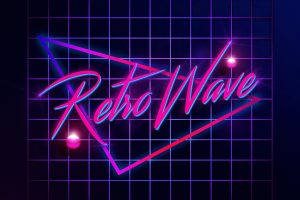 New Retro Wave, Synthwave, Neon, 1980s, Typography, Photoshop