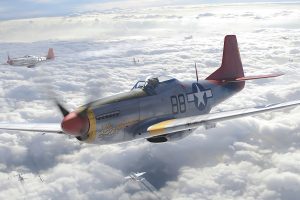 digital art, North American P 51 Mustang, Military aircraft